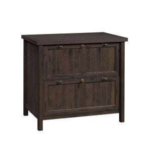 English Elm Lateral File Cabinet - Rustic Brown Finish, Secure Storage With Lockable Drawers For Home Or Office B356P402604