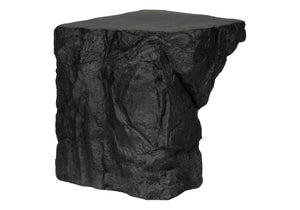 English Elm Accent Table Rock Sculpted Magnesium Oxide Matte Black Indoor Outdoor Side B2710P461685
