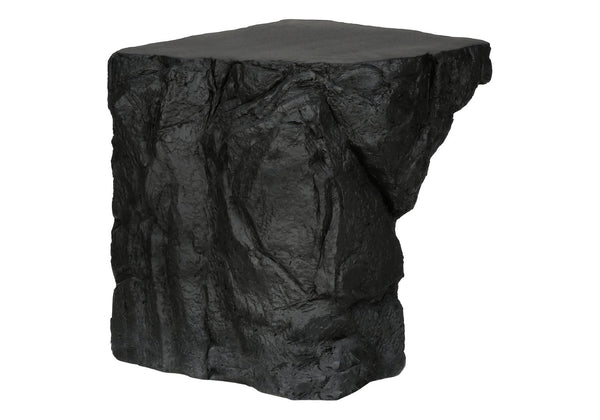 English Elm Accent Table Rock Sculpted Magnesium Oxide Matte Black Indoor Outdoor Side B2710P461685