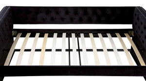 English Elm Transitional Tuxedo Daybed With Trundle - Elegant Upholstered Design, Nailhead Trim & Slat Kit Included B2741S00482-GIGA