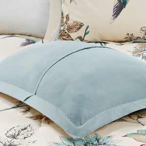 English Elm 7 Madison Park Quincy Cotton Twill Comforter Set Khaki Cal King – 7pc Leaf & Bird Print, OEKO‑TEX Certified Cottage Luxe B03597226