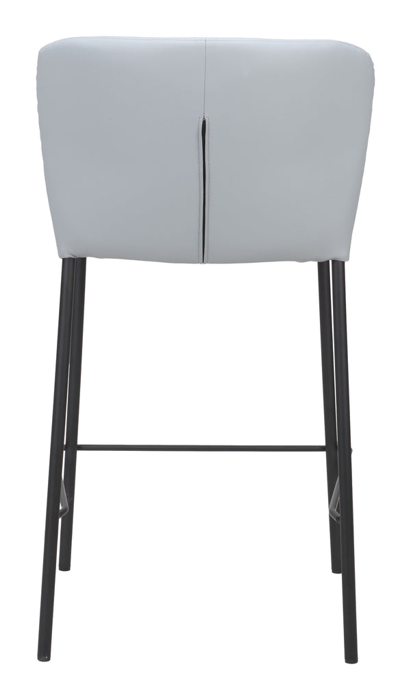 Linz Counter Stool - Set of 2 Gray 109781 Zuo Modern