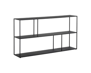 Sunpan Eiffel Low Bookcase - Stylish Iron Design with Anti-Tipping Kit for Modern Living and Office Spaces Large - 60W x 12D x 31H