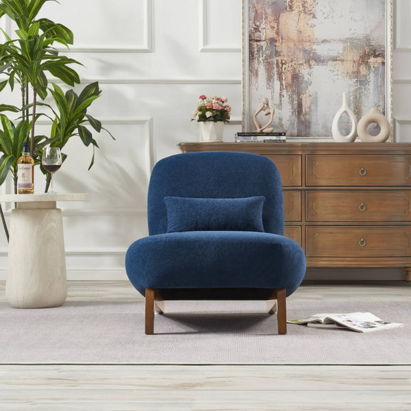 English Elm Modern Plush Accent Chair Heavily Padded Seat with Pillow for Living Room or Office W2085P381045