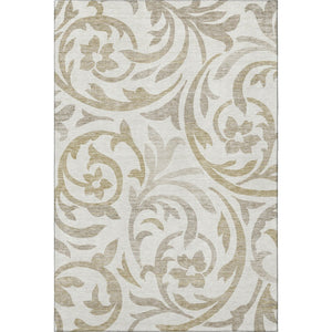 HomeRoots 5' X 8' Elegant Floral Washable Area Rug with UV Protection - Durable, Stain Resistant, Timeless Design 664136