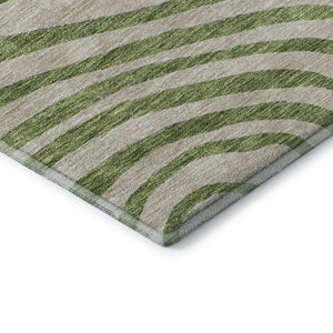 HomeRoots 10' X 14' Washable Area Rug in Beige, Green & Blue - UV Protected, Stain-Resistant, Durable Design! 664164