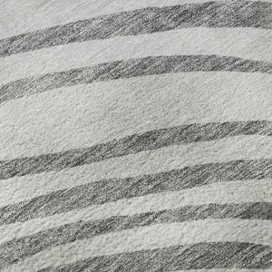 HomeRoots 9' X 12' Abstract Area Rug in Gray, Silver & Beige – Washable, UV Protected, Stain Resistant Design 664199