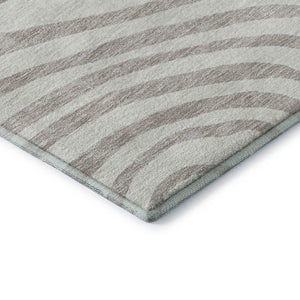 HomeRoots 5' X 8' Abstract Washable Area Rug in Ivory, Beige, and Khaki - UV Protected, Stylish & Durable! 664208