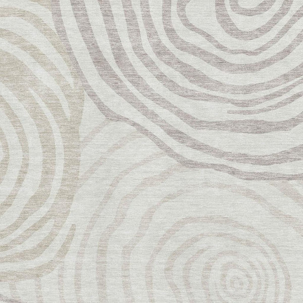 HomeRoots 8' X 10' Washable Ivory Khaki Abstract Area Rug with UV Protection - Durable, Stylish, Easy Care! 664210