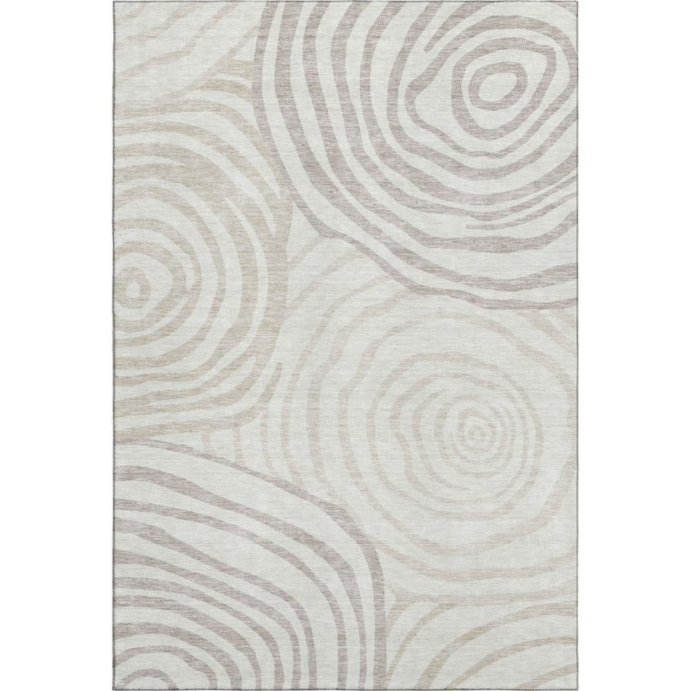 HomeRoots 10' X 14' Abstract Ivory Beige & Khaki Area Rug – Washable, UV-Protected, Durable for Busy Homes 664212