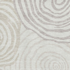 HomeRoots 10' X 14' Abstract Ivory Beige & Khaki Area Rug – Washable, UV-Protected, Durable for Busy Homes 664212