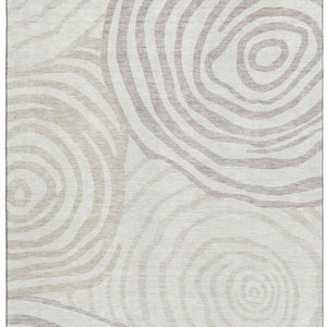 HomeRoots 10' X 14' Abstract Ivory Beige & Khaki Area Rug – Washable, UV-Protected, Durable for Busy Homes 664212