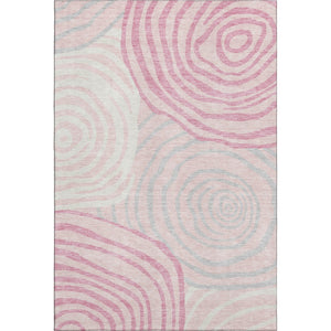 HomeRoots 10' X 14' Stylish Pink, Gray & Ivory Abstract Area Rug with UV Protection & Stain Resistance Features 664218