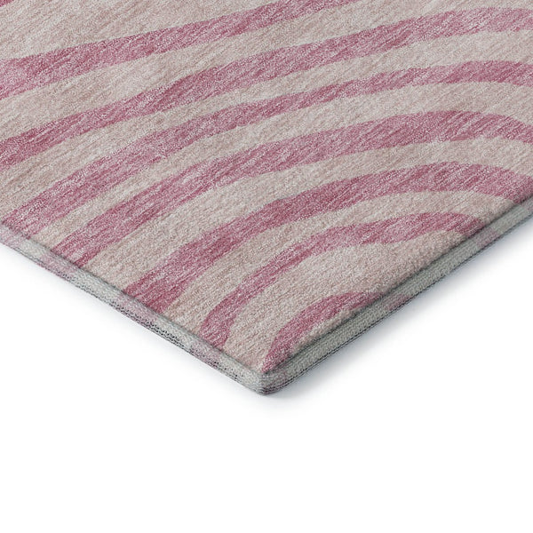 HomeRoots 10' X 14' Stylish Pink, Gray & Ivory Abstract Area Rug with UV Protection & Stain Resistance Features 664218