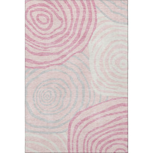 HomeRoots 10' X 14' Stylish Pink, Gray & Ivory Abstract Area Rug with UV Protection & Stain Resistance Features 664218