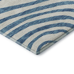 HomeRoots 10' X 14' Teal Silver Gray Abstract Area Rug - Washable, UV-Protected, Durable for High Traffic Spaces 664230