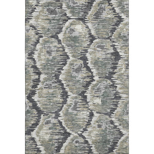 HomeRoots 10' Charcoal Ivory Gray Diamond Area Rug - Washable, UV Protected, Perfect for Active Homes! 664338