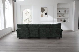 English Elm United We Win 106" U-Shape Sectional Sofa - Cozy Chenille Couch With Storage Ottoman & Usb Ports W1568S00228-GIGA