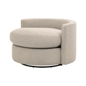 Essentials for Living Lourne Swivel Accent Chair with Linen Upholstery and Down Throw Pillows for Living Rooms Petite 6644-P.LGJUT