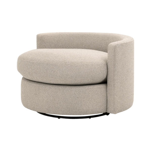 Essentials for Living Lourne Swivel Accent Chair with Linen Upholstery and Down Throw Pillows for Living Rooms Petite 6644-P.LGJUT