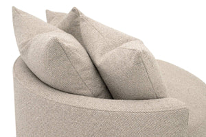 Essentials for Living Lourne Swivel Accent Chair with Linen Upholstery and Down Throw Pillows for Living Rooms Petite 6644-P.LGJUT