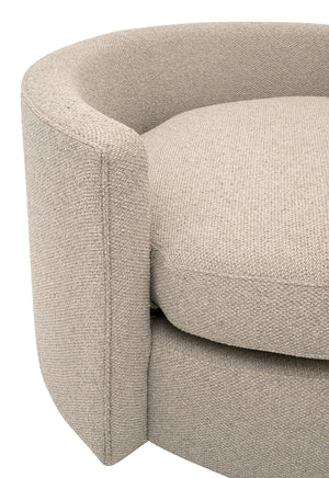 Essentials for Living Lourne Swivel Accent Chair with Linen Upholstery and Down Throw Pillows for Living Rooms Petite 6644-P.LGJUT
