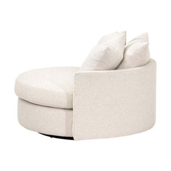Essentials for Living Lourne Swivel Accent Chair with Linen Upholstery and Down Throw Pillows for Living Rooms Grand 6644.LGLIN