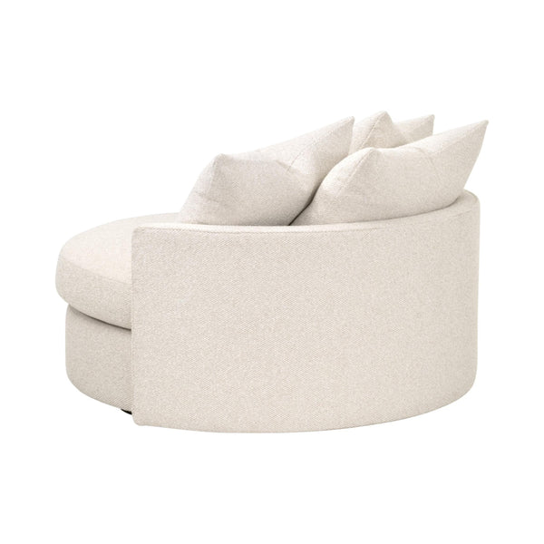 Essentials for Living Lourne Swivel Accent Chair with Linen Upholstery and Down Throw Pillows for Living Rooms Grand 6644.LGLIN