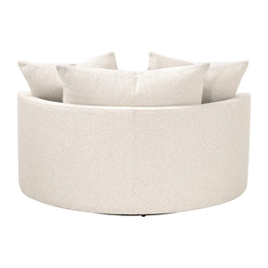 Essentials for Living Lourne Swivel Accent Chair with Linen Upholstery and Down Throw Pillows for Living Rooms Grand 6644.LGLIN