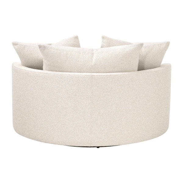 Essentials for Living Lourne Swivel Accent Chair with Linen Upholstery and Down Throw Pillows for Living Rooms Grand 6644.LGLIN