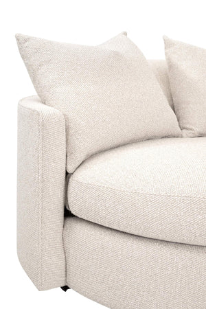 Essentials for Living Lourne Swivel Accent Chair with Linen Upholstery and Down Throw Pillows for Living Rooms Grand 6644.LGLIN