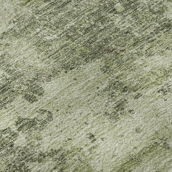 HomeRoots 9' X 12' Artichoke Green Abstract Area Rug - Washable, UV-Protected, Perfect for Busy Homes! 664463