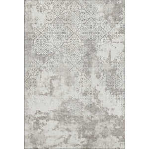 HomeRoots 10' X 14' Ivory and Gray Abstract Area Rug - Washable, UV Protected, Ideal for Modern Living Spaces 664506