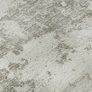 HomeRoots 10' X 14' Ivory and Gray Abstract Area Rug - Washable, UV Protected, Ideal for Modern Living Spaces 664506