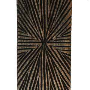 English Elm Decorative Wooden Centerpiece Candle Holder - Elegant Black Design For Timeless Home Ambiance & Style B346P336823