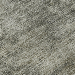 HomeRoots 8' Stylish Taupe Gray & Khaki Abstract Washable Round Rug with UV Protection for Modern Spaces 664521