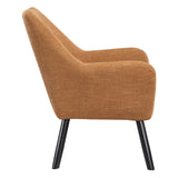 OSP Home Furnishings Della Mid-Century Chair Rust