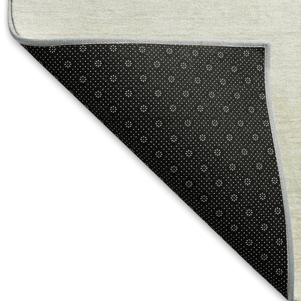 HomeRoots 8' Gold and Ivory Geometric Round Rug – Stylish, Washable, UV-Protected for Indoor & Outdoor Spaces 664567
