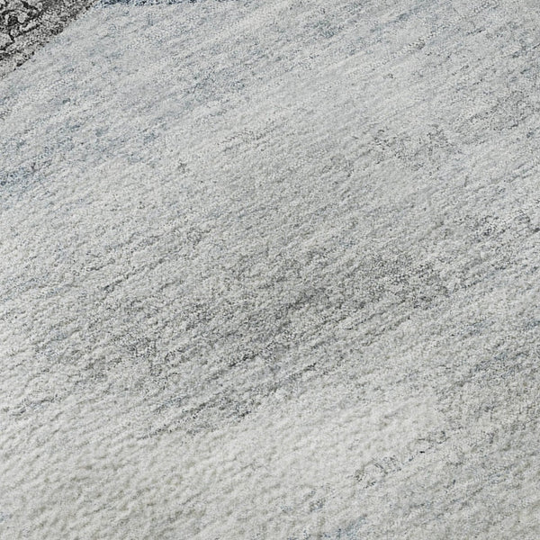 HomeRoots 10' Sky Blue Gray Silver Geometric Area Rug - Durable, Washable, UV Resistant for Modern Spaces 664600