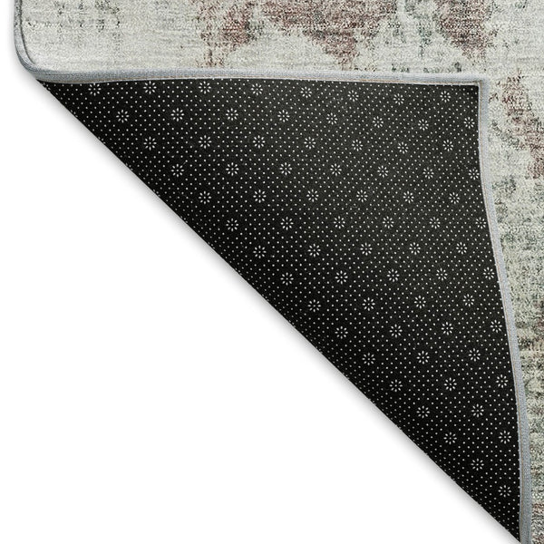 HomeRoots 10' X 14' Modern Terra Cotta Ivory and Gray Abstract Area Rug - Stain Resistant, UV Protected Design! 664720
