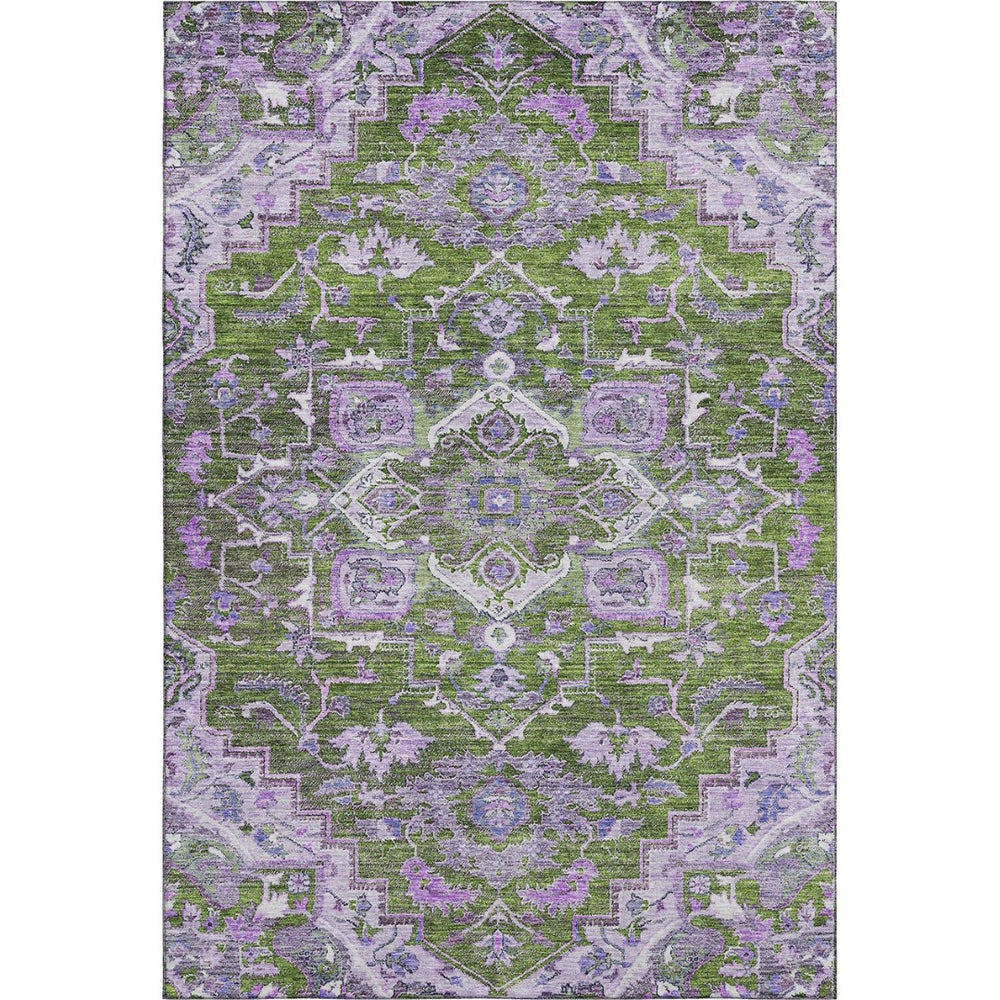 HomeRoots 8' X 10' Washable Floral Medallion Area Rug with UV Protection - Durable, Stylish, and Stain-Resistant 664754