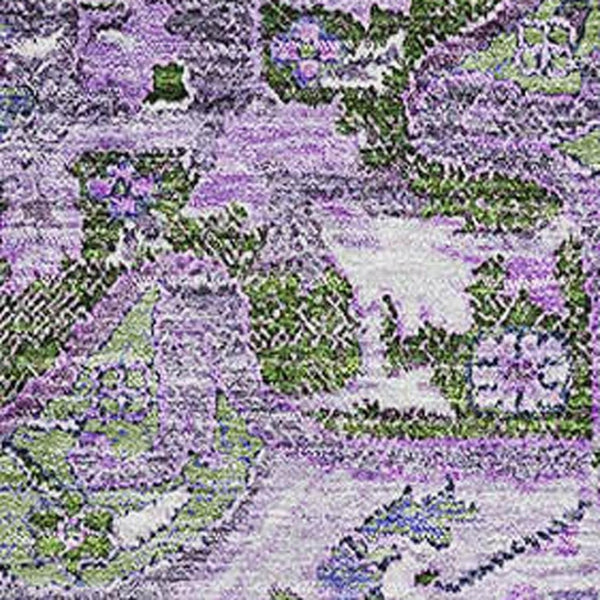 HomeRoots 8' X 10' Washable Floral Medallion Area Rug with UV Protection - Durable, Stylish, and Stain-Resistant 664754