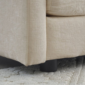 English Elm Sofa 3 Piece Living Room Set Chenille Upholstered with Rounded Arms Modern Style W714S00891