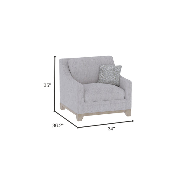 English Elm Wallace & Bay - Gray Chair - River Sand Fabric Accent Chair, Casual Elegant Design, Easy-Care Upholstery, 35"H B361P384437