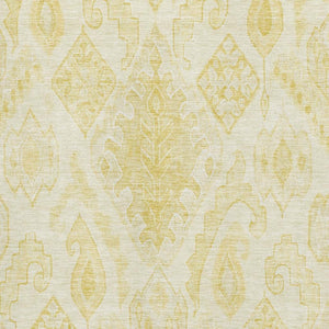 HomeRoots 8' X 10' Gold and Ivory Moroccan Area Rug – Washable, Stain-Resistant, UV Protected for Everyday Use 664808