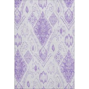 HomeRoots 8' X 10' Stunning Purple & Ivory Moroccan Area Rug - Washable, UV-Protected, Perfect for Homes! 664814