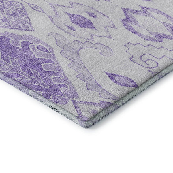 HomeRoots 8' X 10' Stunning Purple & Ivory Moroccan Area Rug - Washable, UV-Protected, Perfect for Homes! 664814