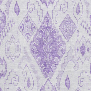 HomeRoots 8' X 10' Stunning Purple & Ivory Moroccan Area Rug - Washable, UV-Protected, Perfect for Homes! 664814