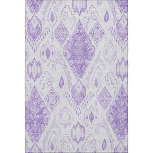 HomeRoots 8' X 10' Stunning Purple & Ivory Moroccan Area Rug - Washable, UV-Protected, Perfect for Homes! 664814