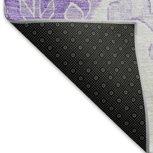 HomeRoots 9' X 12' Purple and Ivory Moroccan Area Rug – Stylish, Washable, UV-Protected for Busy Homes! 664815